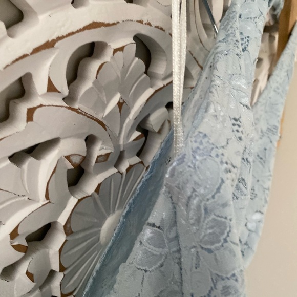 Wild Cat Y2K Lace VTG Halter Top Baby Blue Size Medium 2000s Party Festival club - Picture 8 of 9